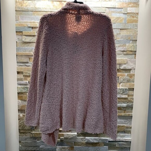 Bobeau Boucle Popcorn Draped Button Cardigan - Picture 5 of 6